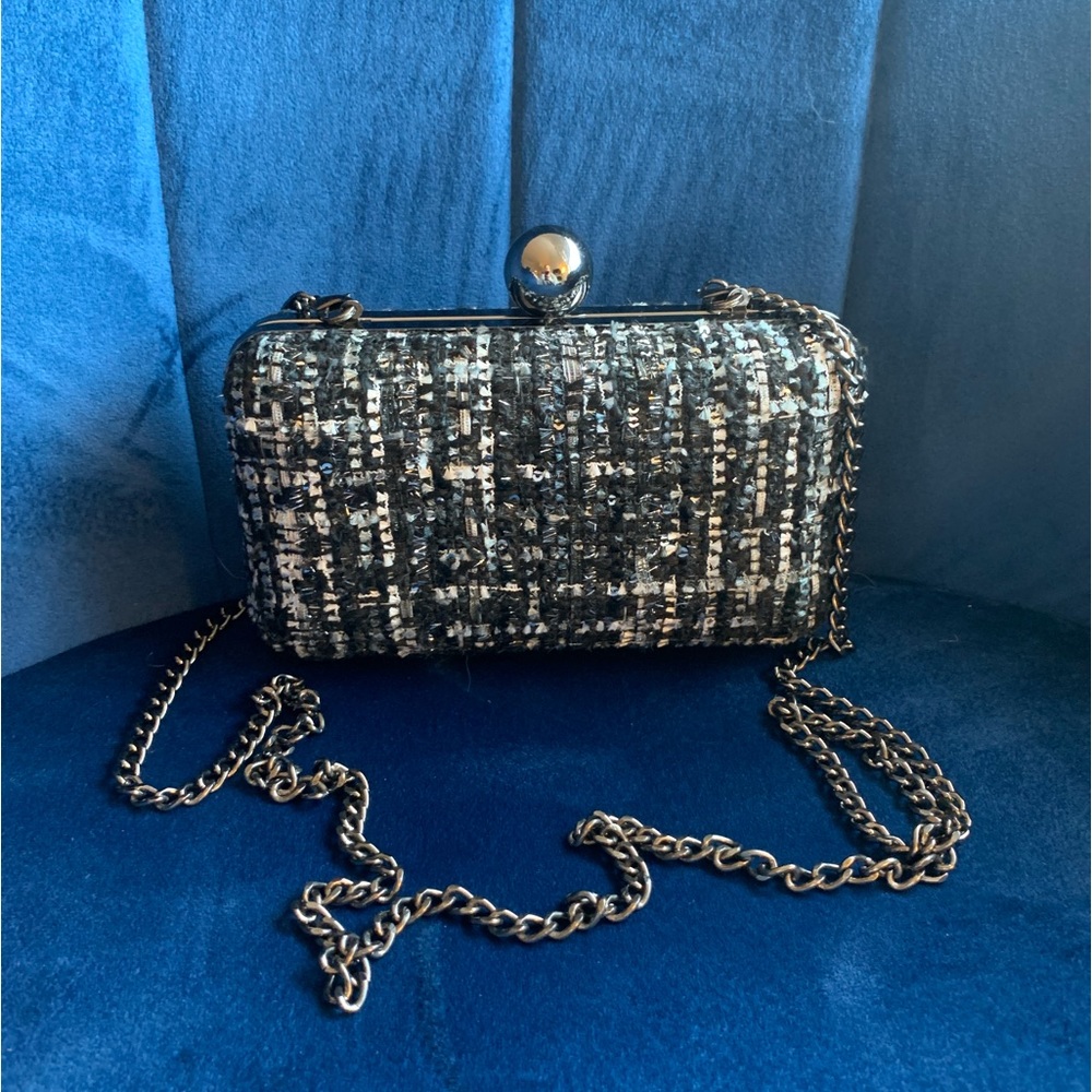 Inge Christopher tweed evening clutch or crossbody